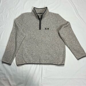 LL BEAN Pullover Sweater Fleece Men’s XL Regular 1/4 Snap Collar Gray